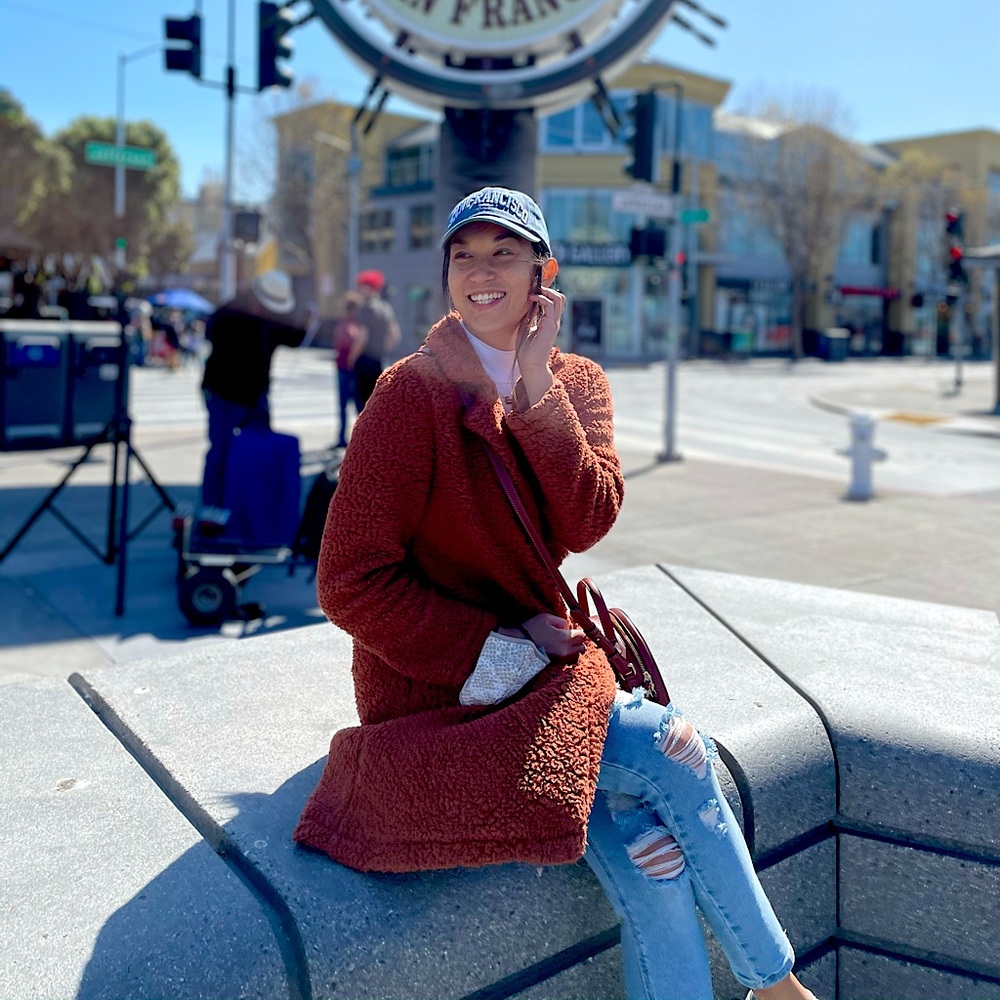 Shein Teddy Lapel Coat